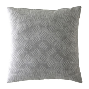 Lot de 2 housses de coussin jacquard TEVERE-B 50x50 cm gris