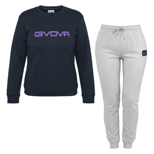 Pigiama Lungo Donna GIVOVA Caldo Cotone Interlock