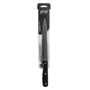 Couteau à trancher inox "Essentiel Black" lame 20cm