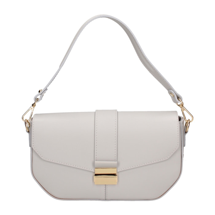 Borsa a spalla da donna - Modello False - Vera pelle - 27.0 x 15.0 x 7.0 cm