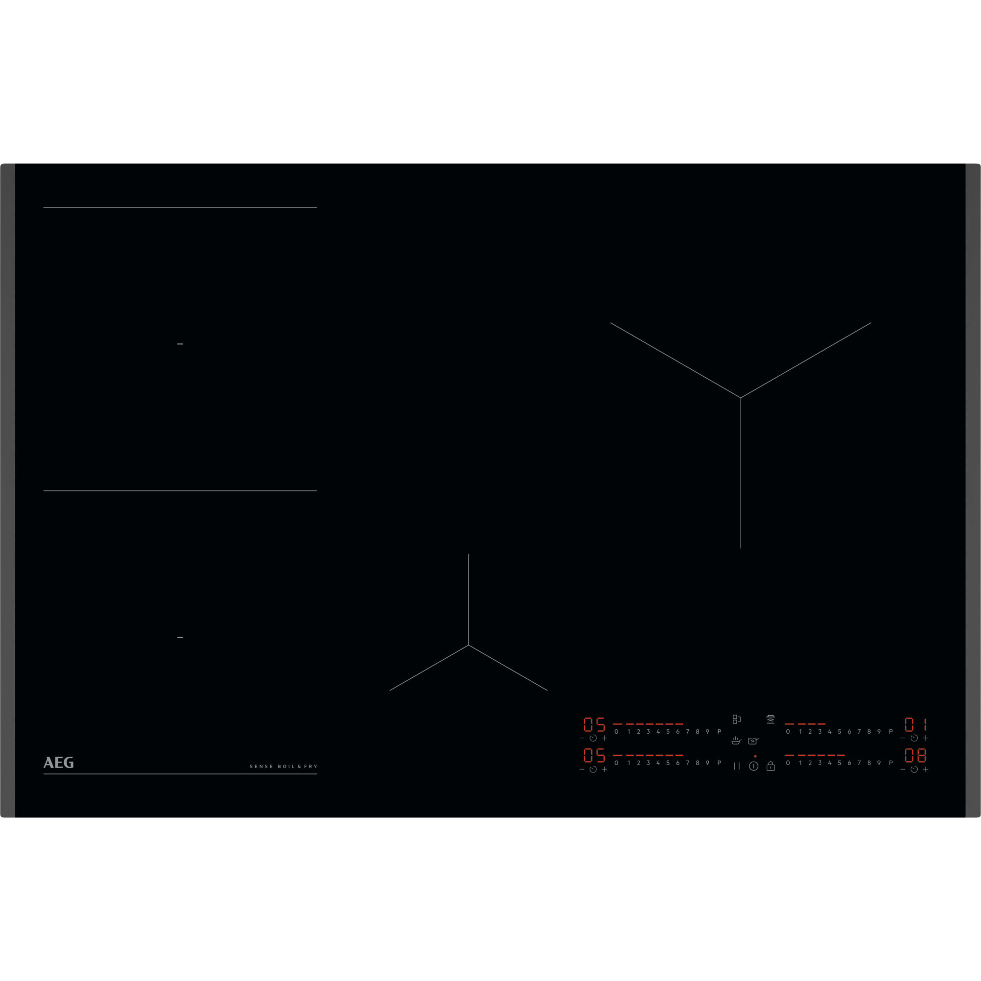 AEG Placa de inducción Serie 8000 Sense Boil&Fry de 80 cm TI84IB30FB