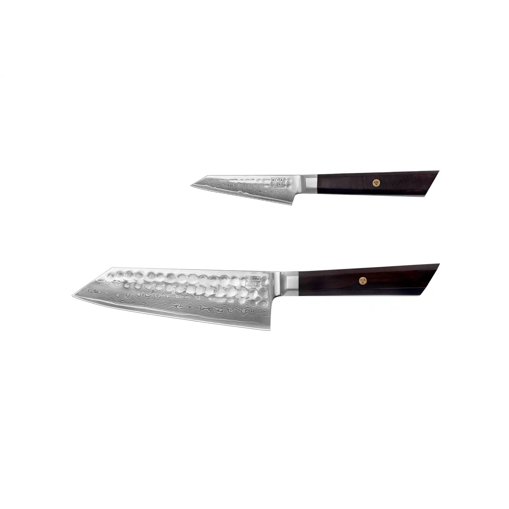 Juego de 2 Cuchillos de Base "Bunka Damascus" - Acero de Damasco