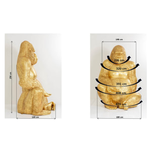 Déco gorille XXL 249cm doré Kare Design