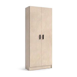 Armario de 2 puertas en efecto microcemento beige 73x180 cm Multi Useful 73 Microcemento Beige