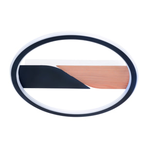 Forlight - Plafón LED 21W Blanco Neutro, Diseño Moderno y Minimalista, Aluminio Negro, Luz Equilibrada 4000K, Ideal para Interiores, Diámetro 36 cm, Regulación ON-OFF