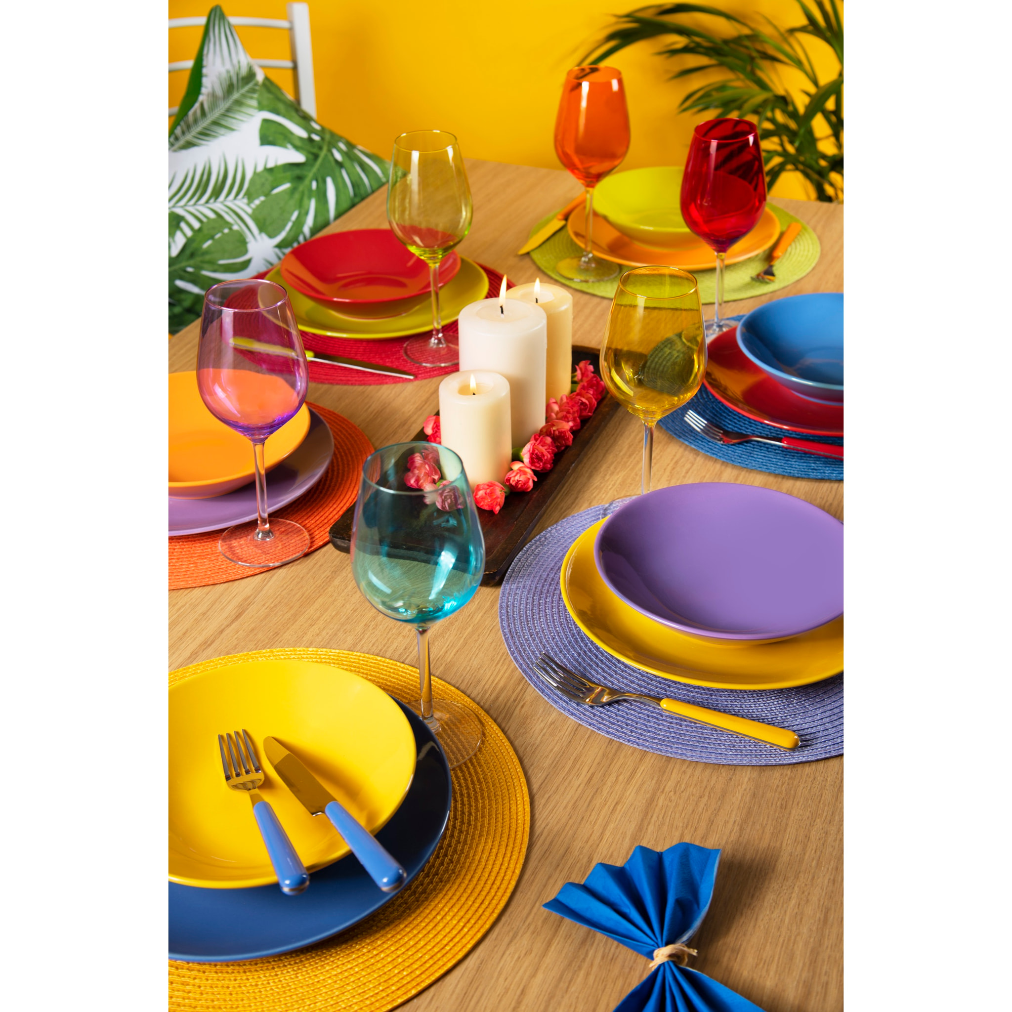 Set de 6 verres à vin Excelsa – Color Wine, Verre Jaune 50 cl