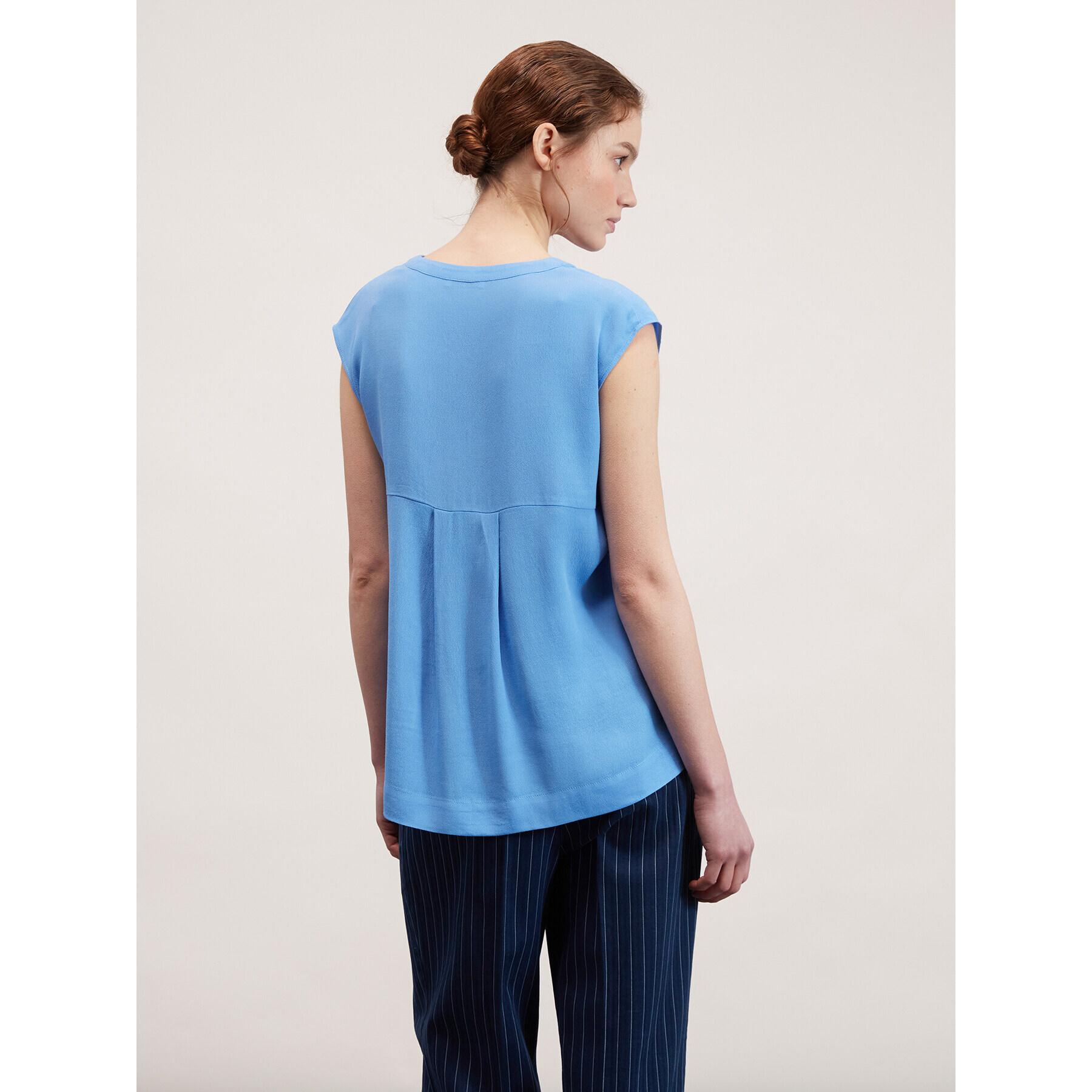 Motivi - Blusa vaporosa sin mangas - Light - blue