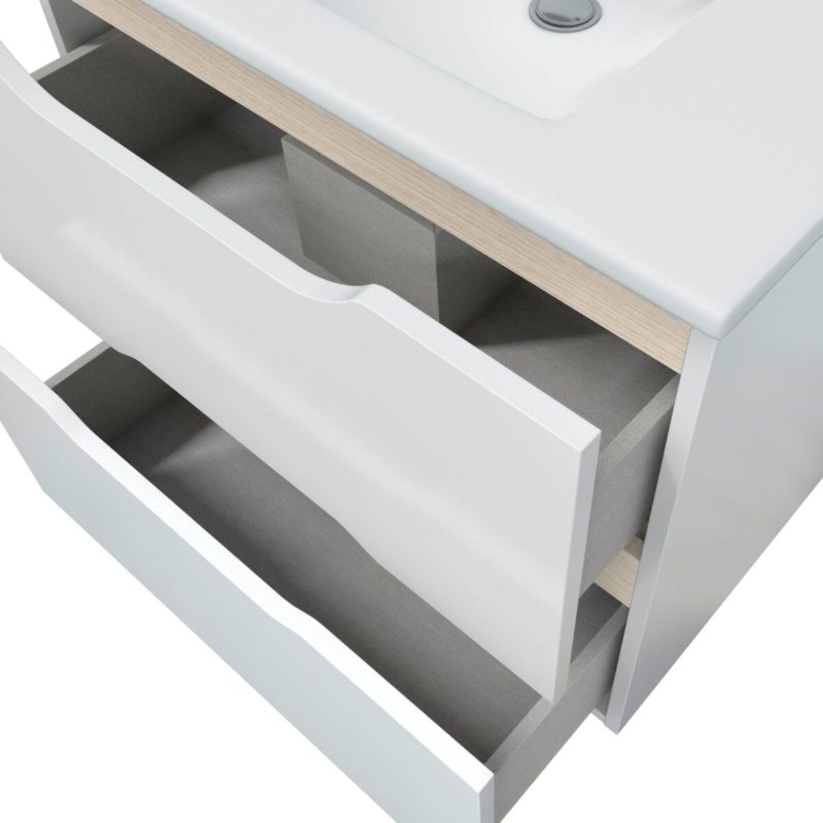 Mueble de baño Nexa con espejo Blanco - Roble