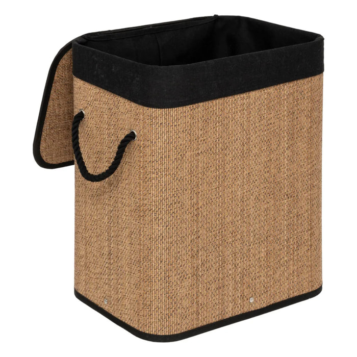 Panier à linge en bambou 60L Marron