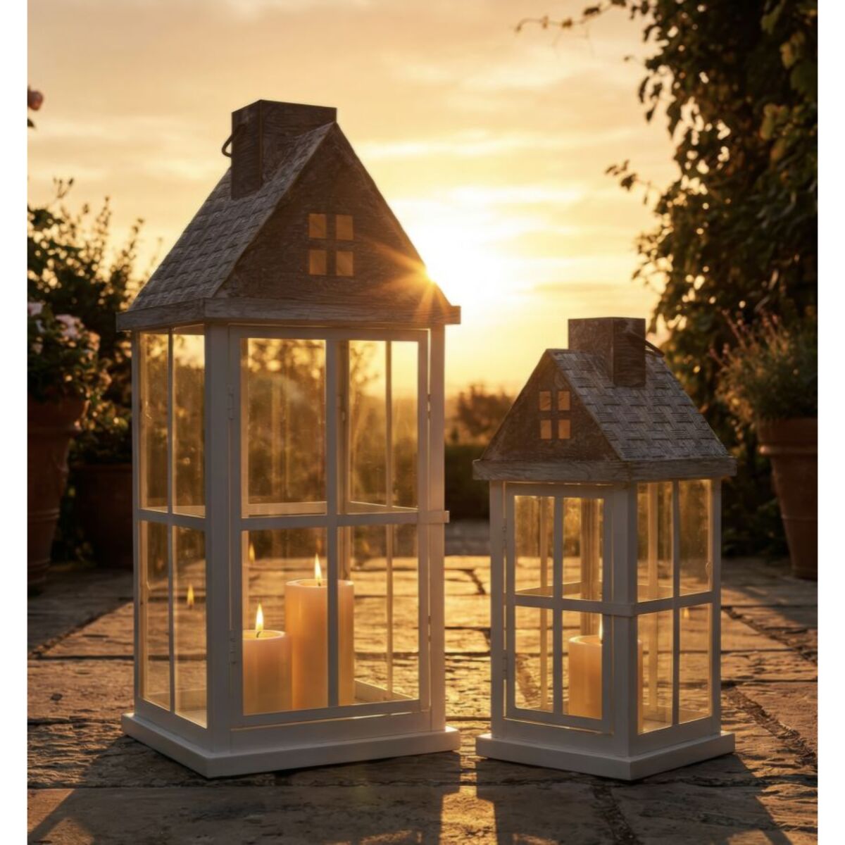 LANTERNE HOME COPPIA CM 24,5X24,5X55-17X17X37,5
(VETRO TEMPERATO)