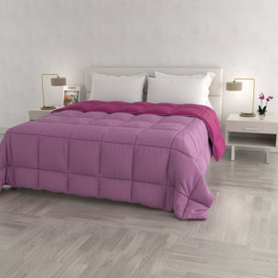 TRAPUNTA INVERNALE ELEGANT, 300gr, Microfibra, Doubleface, Made in Italy - FUCSIA/LILLA