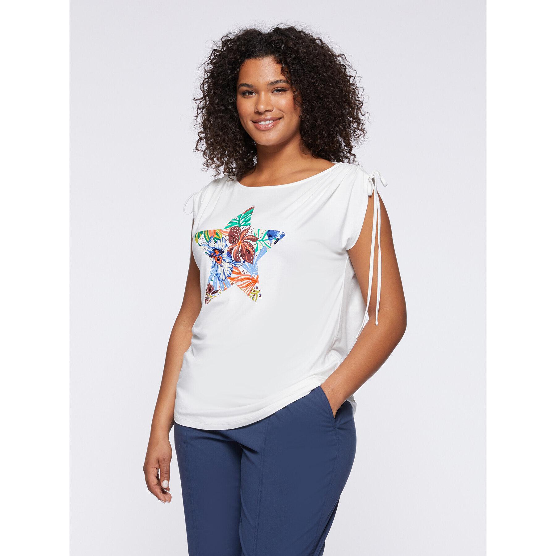 Fiorella Rubino - T-shirt con stella stampata - Bianco