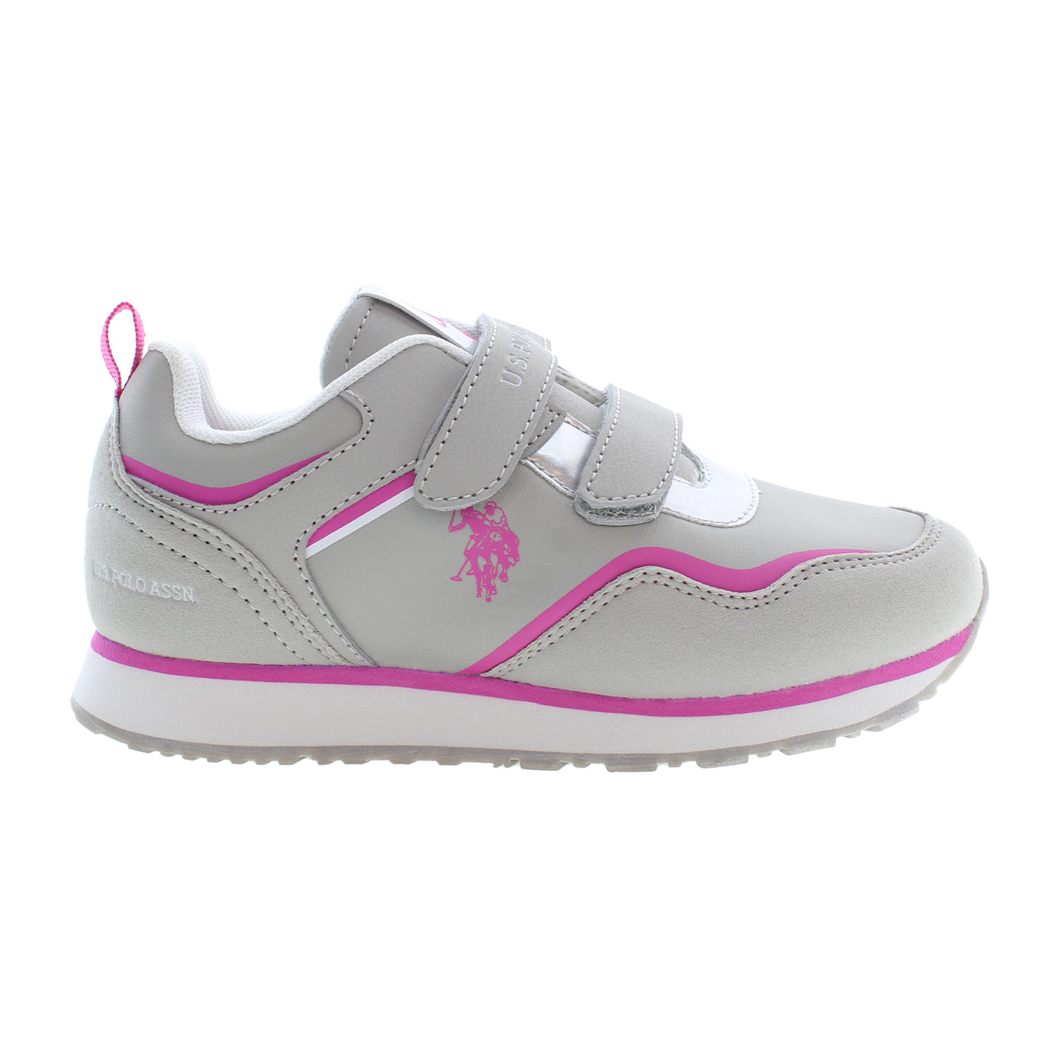 Sneakers U.S. Polo Assn Light Gray-Fuxia