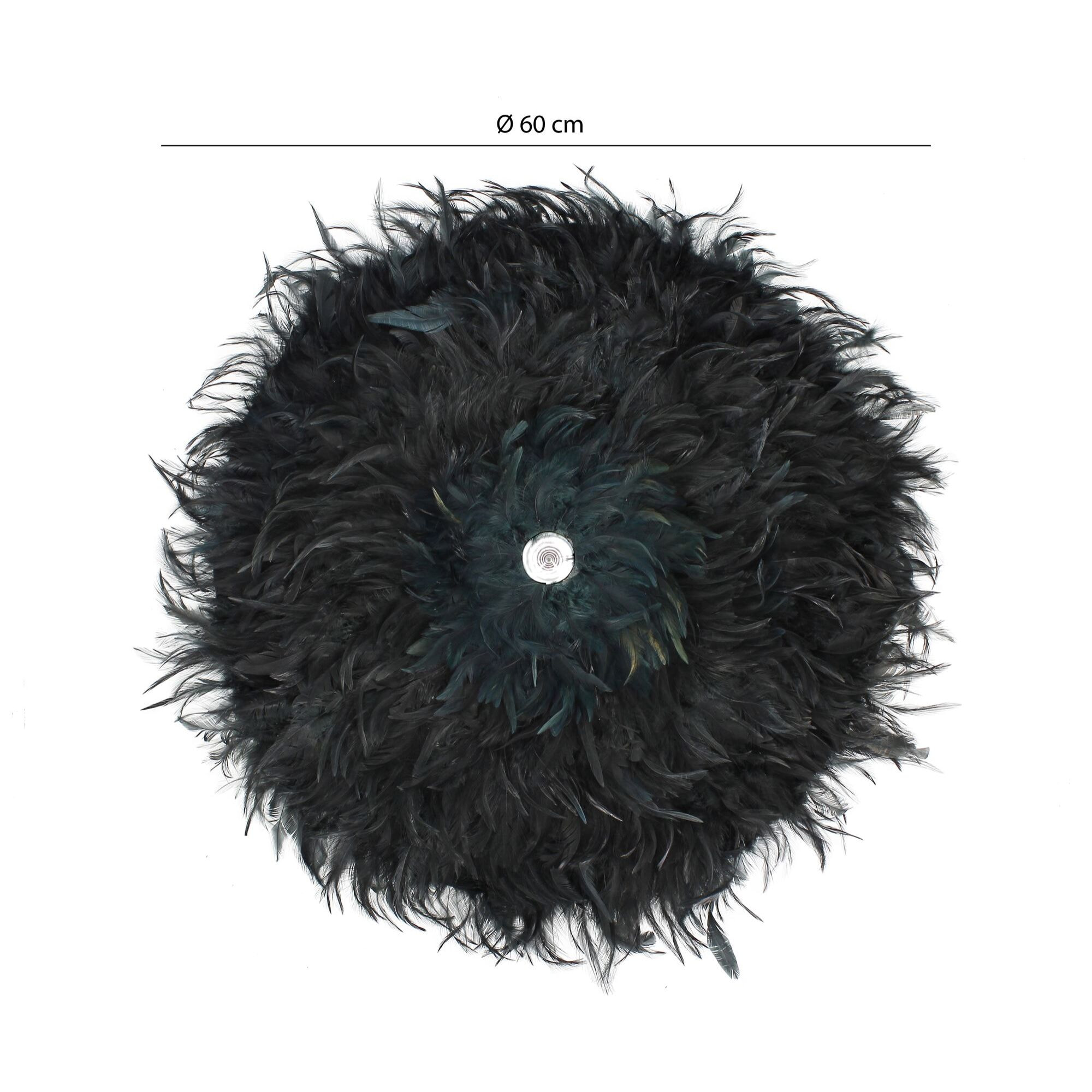Décoration en plumes de coq et coquillages 60cm KAPAU