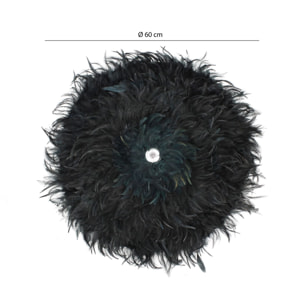 Décoration en plumes de coq et coquillages 60cm KAPAU