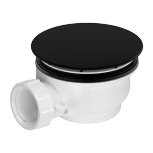 Bonde de Receveur Diamètre 90 mm - Capot Noir - Evacuation Horizontale