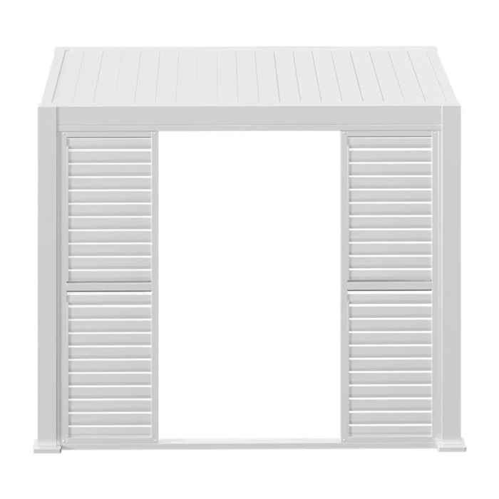 Persienne coulissante pour pergola bioclimatique "Evora" - 1/3 côté - 2,7 x 2,34m Blanc