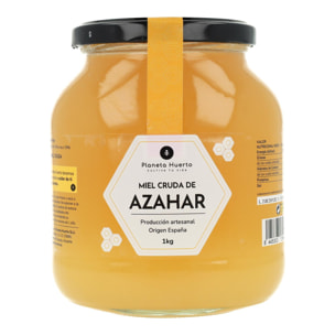 PLANETA HUERTO | Miel Cruda de Azahar 1 Kg - 100% Natural y Artesanal, Origen España, Rica en Nutrientes y con Propiedades Saludables