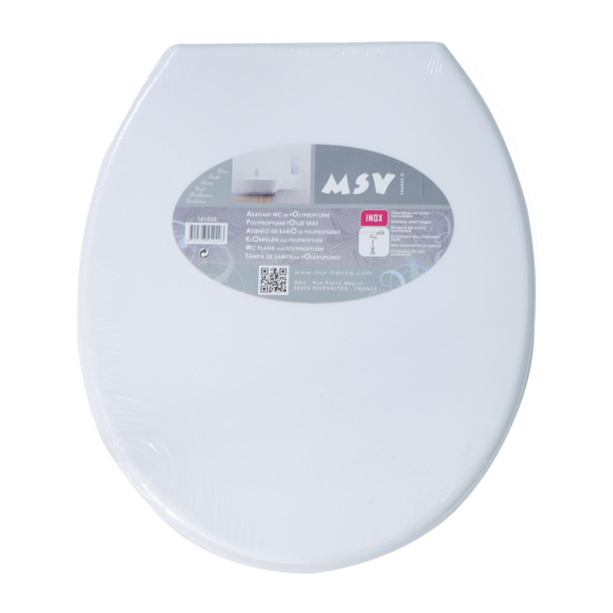 Abattant wc Blanc - Charnières PS MSV