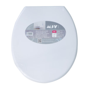 Abattant wc Blanc - Charnières PS MSV