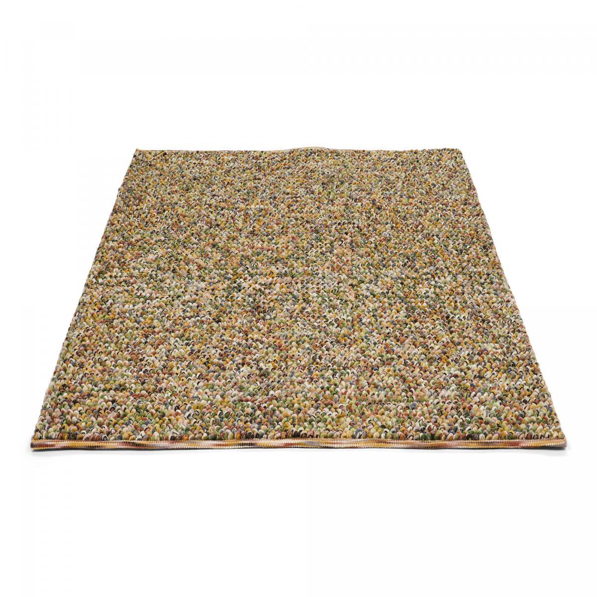 Tapis salon et chambre tissé en laine motif faux uni ULGU