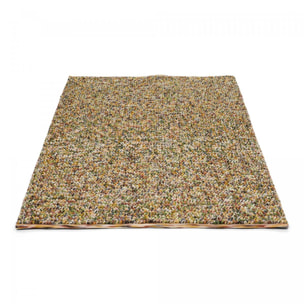 Tapis salon et chambre tissé en laine motif faux uni ULGU