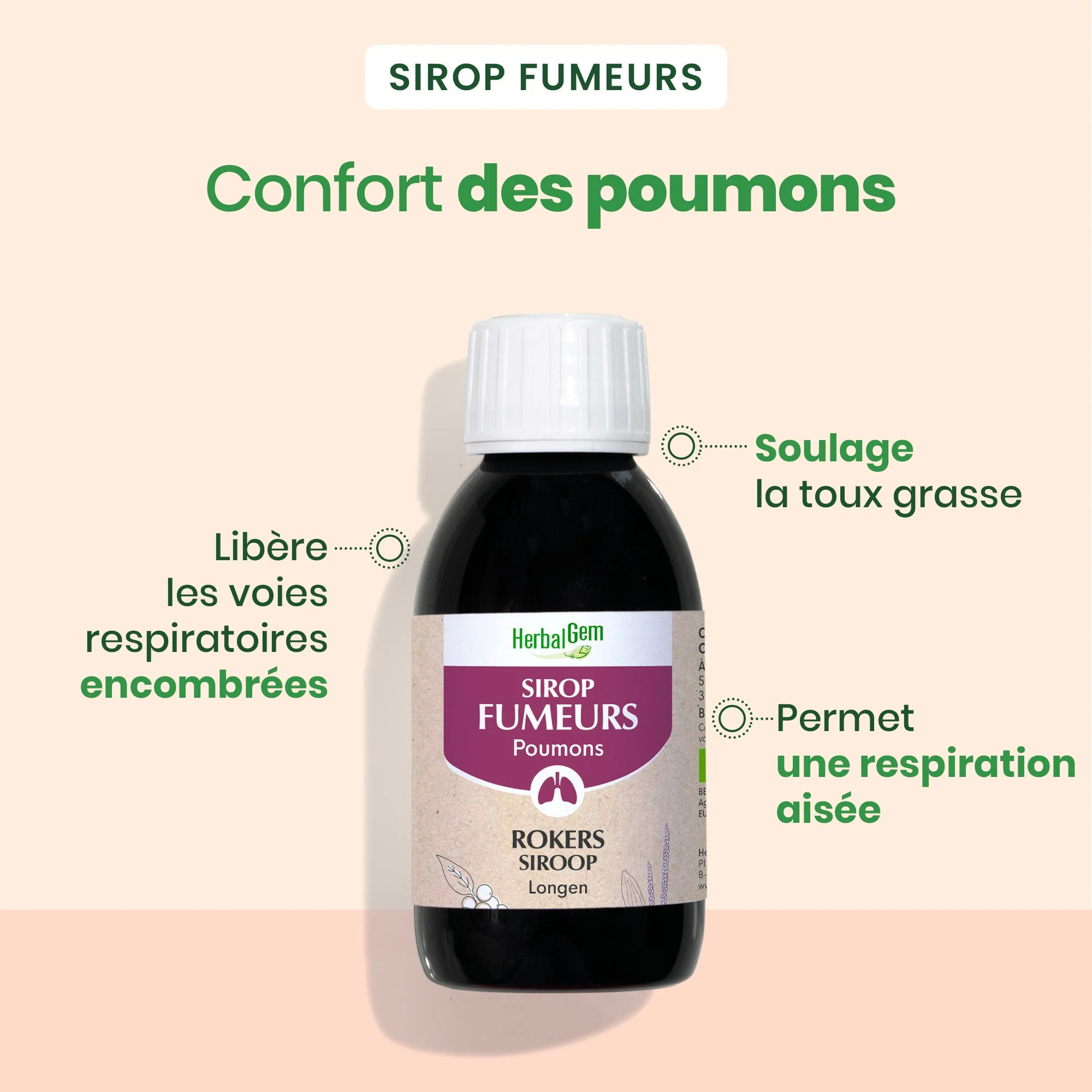 Herbalgem- Sirop Fumeurs - Bio - 250 ml
