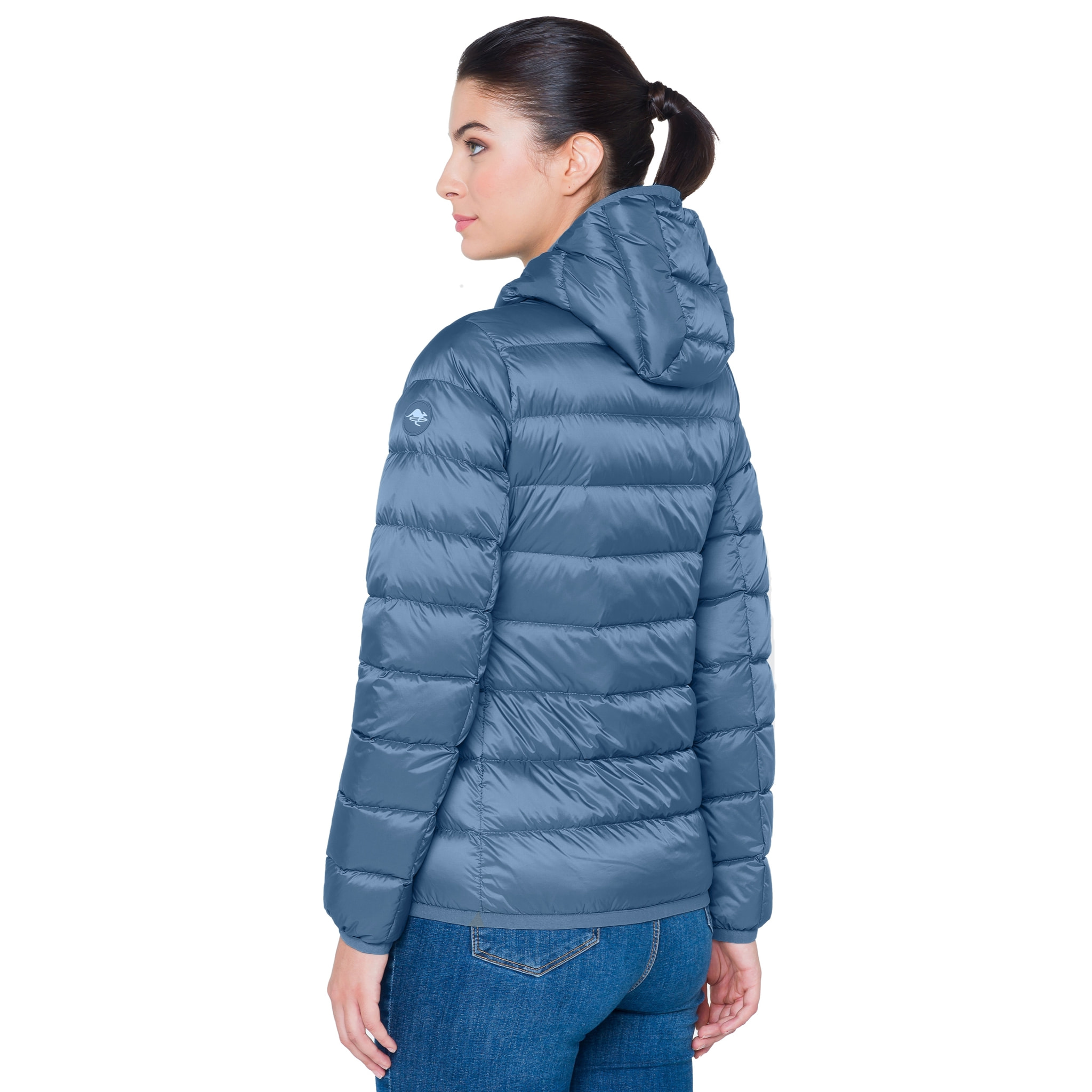 Piumino Hot Buttered Chloe 100% piuma d'oca Blu Chiaro.