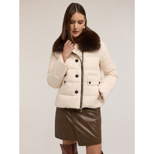 Motivi - Plumífero pesado corto con cuello alto - Blanco