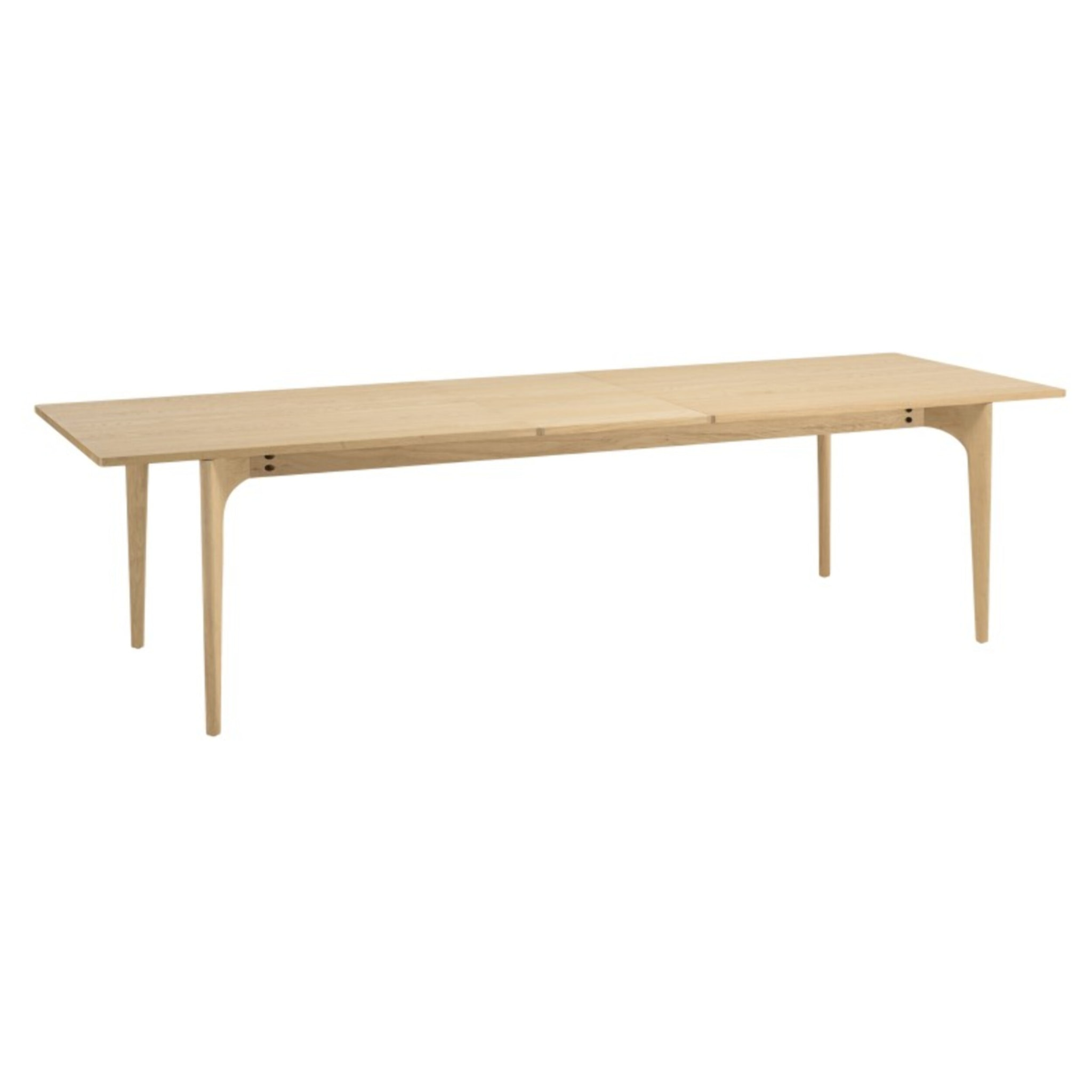 MAXENCE - Table à manger ext. 240/292cm naturelle pieds en chêne massif