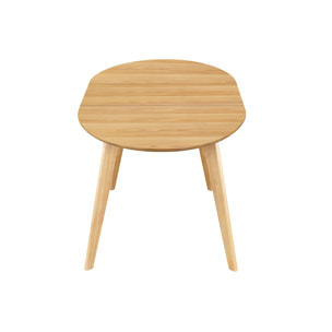 Table à manger extensible ovale en bois clair L150-200 cm MARIK