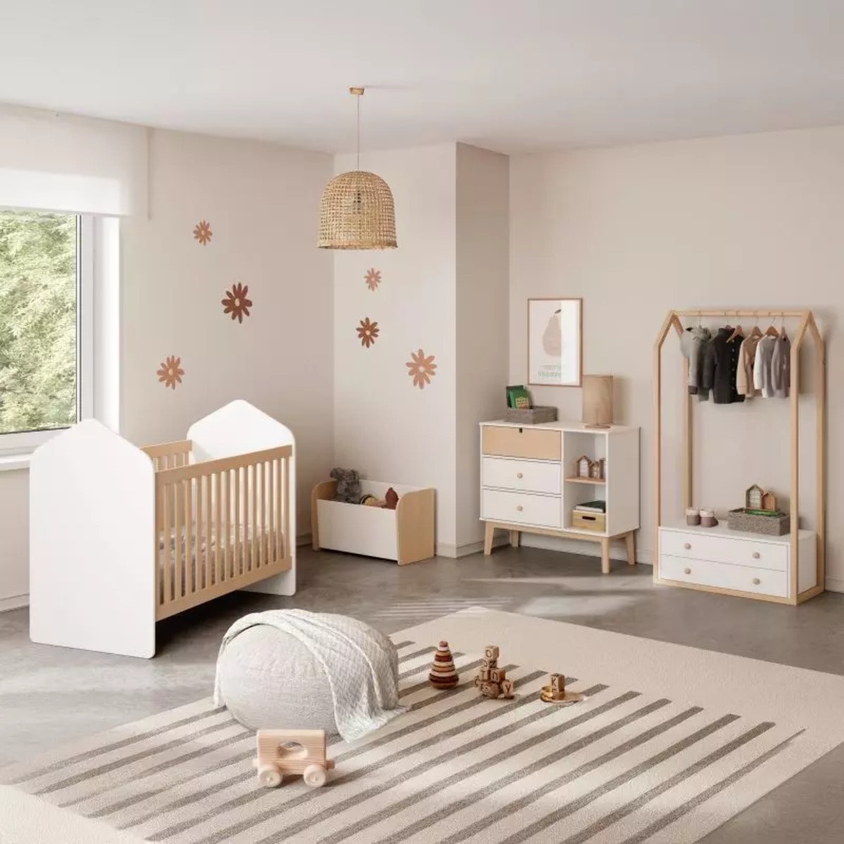 Perchero juvenil Misty Breeze Blanco - Oak Soft