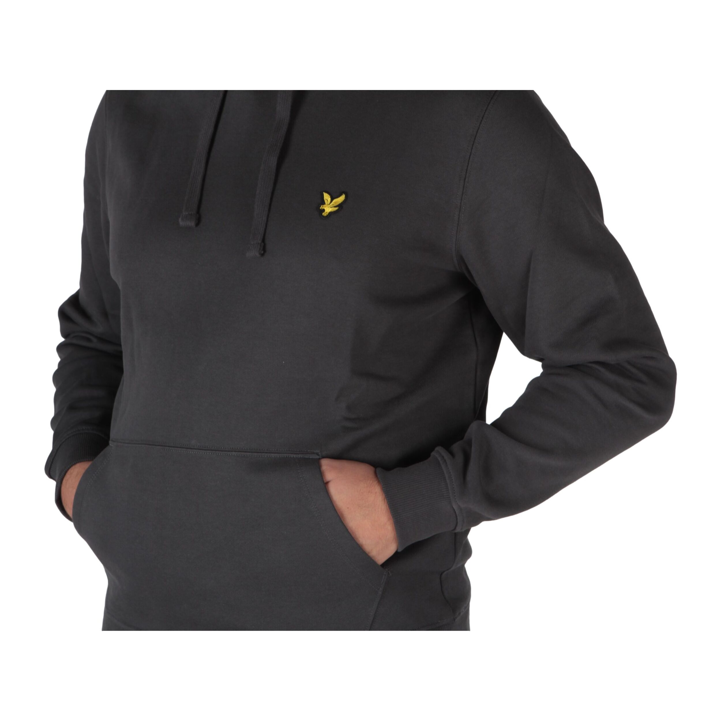 Felpe Lyle & Scott Brushed Back Hoodie Sweatshirt Gunmetal Grigio