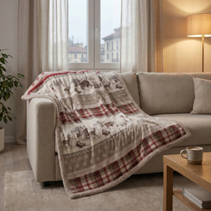 Plaid Sherpa in poliestere - Fantasia Alpina