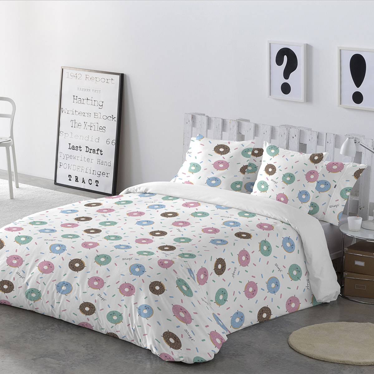 Funda de almohada 45x110 cm (cama de 90 cm) ROSQUILLAS