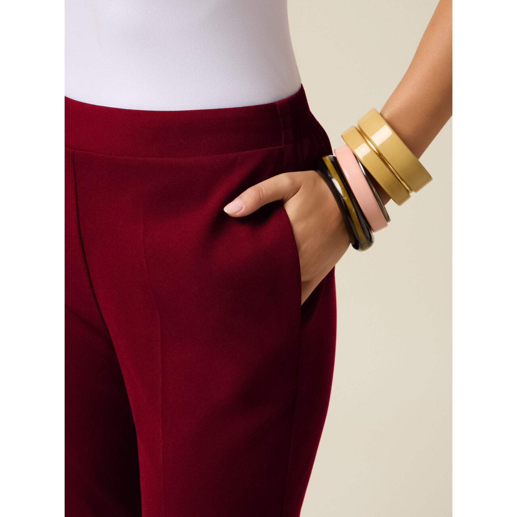 Oltre - Pantaloni a sigaretta - Rosso