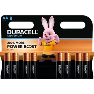Pile DURACELL LR06 AA Lot 8 piles OPTIMUM