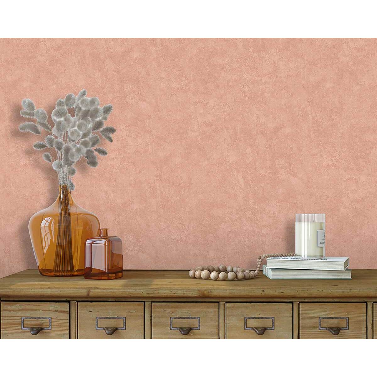 Papier peint texture minérale rose poudré moderne