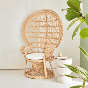 Fauteuil vintage rotin MAHE