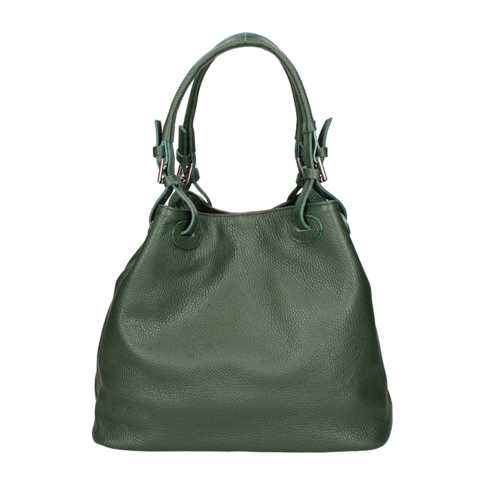 Borsa a spalla da donna In Vera pelle Made in Italy 29x32x17 cm