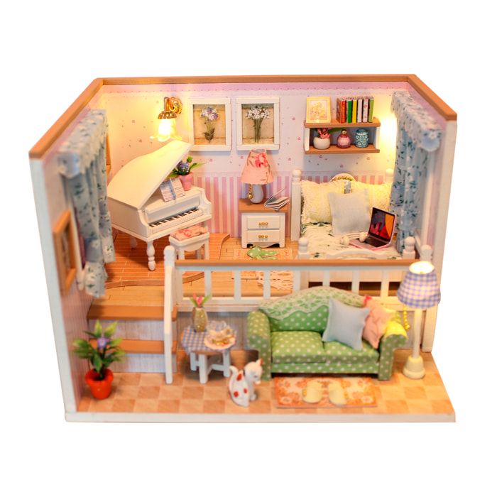 Stanza Perché ti ho conosciuto. Modello 3D realistico con grande dettaglio e luci a LED.