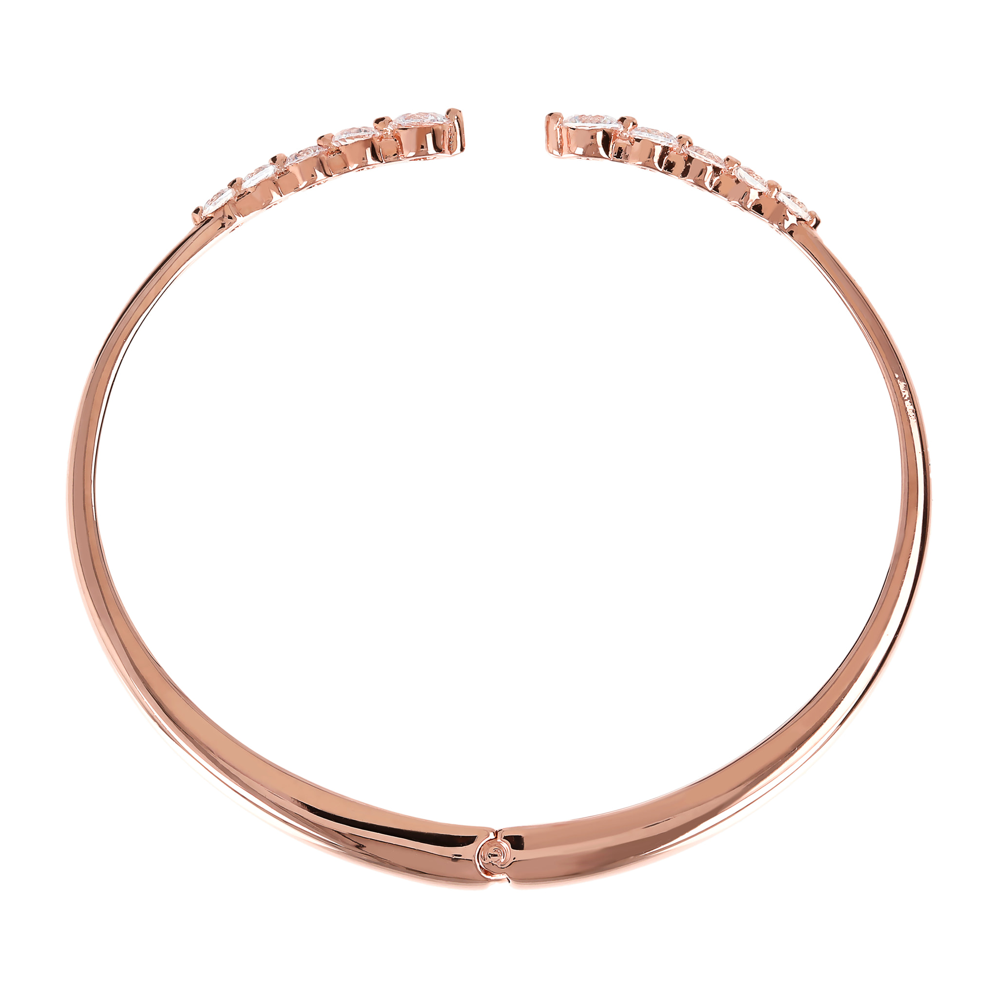 Bracciale Rigido Infinity in Golden Rosé con Cubic Zirconia Placcato in Oro Rosa 18kt