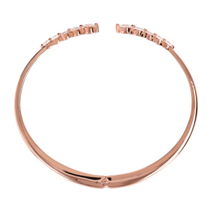 Bracciale Rigido Infinity in Golden Rosé con Cubic Zirconia Placcato in Oro Rosa 18kt