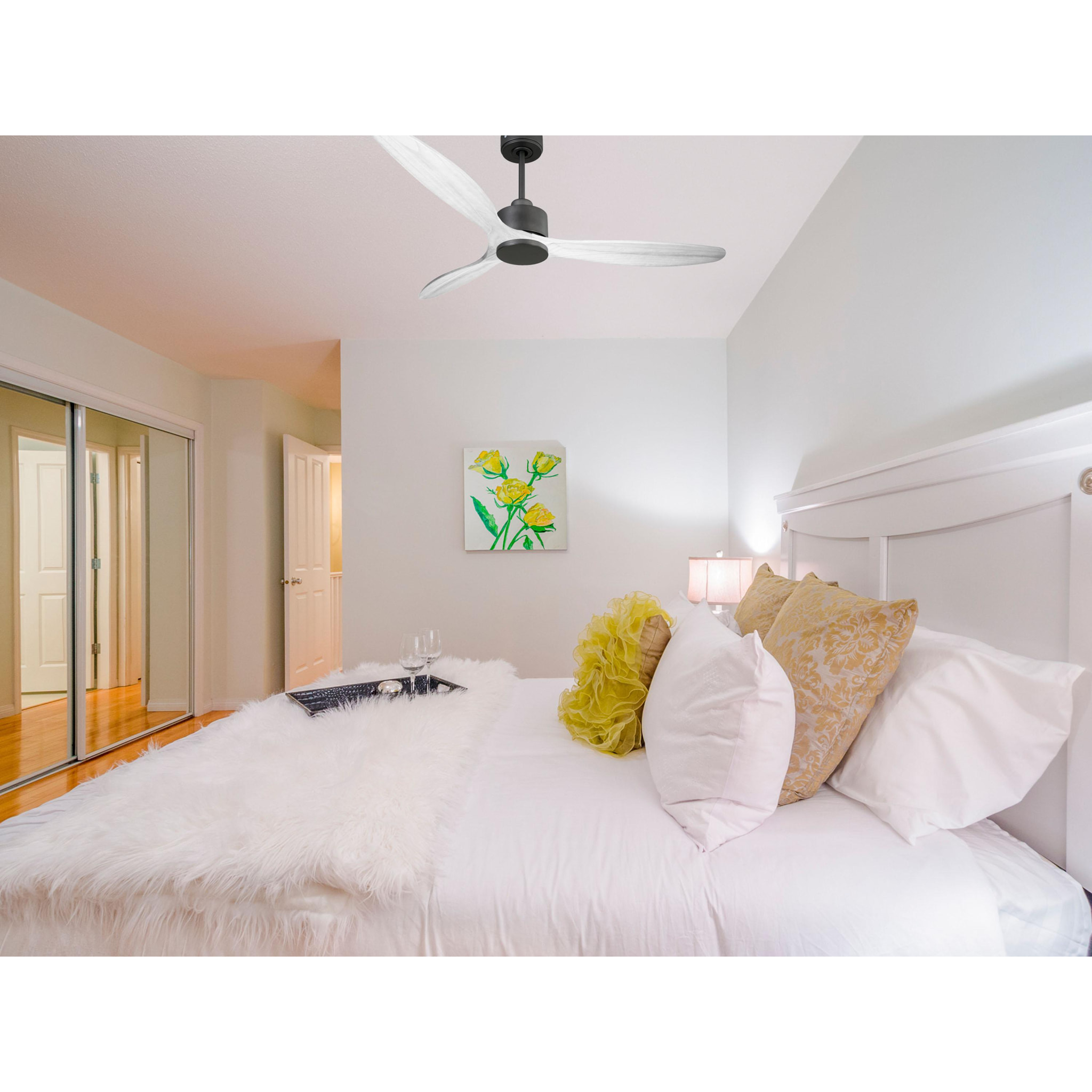 Ventilador de techo Reversible Termostato Wifi Motor DC Techos Inclinados Mando a Distancia Hypersilence Memoria SalD166C0365199 PURLINE