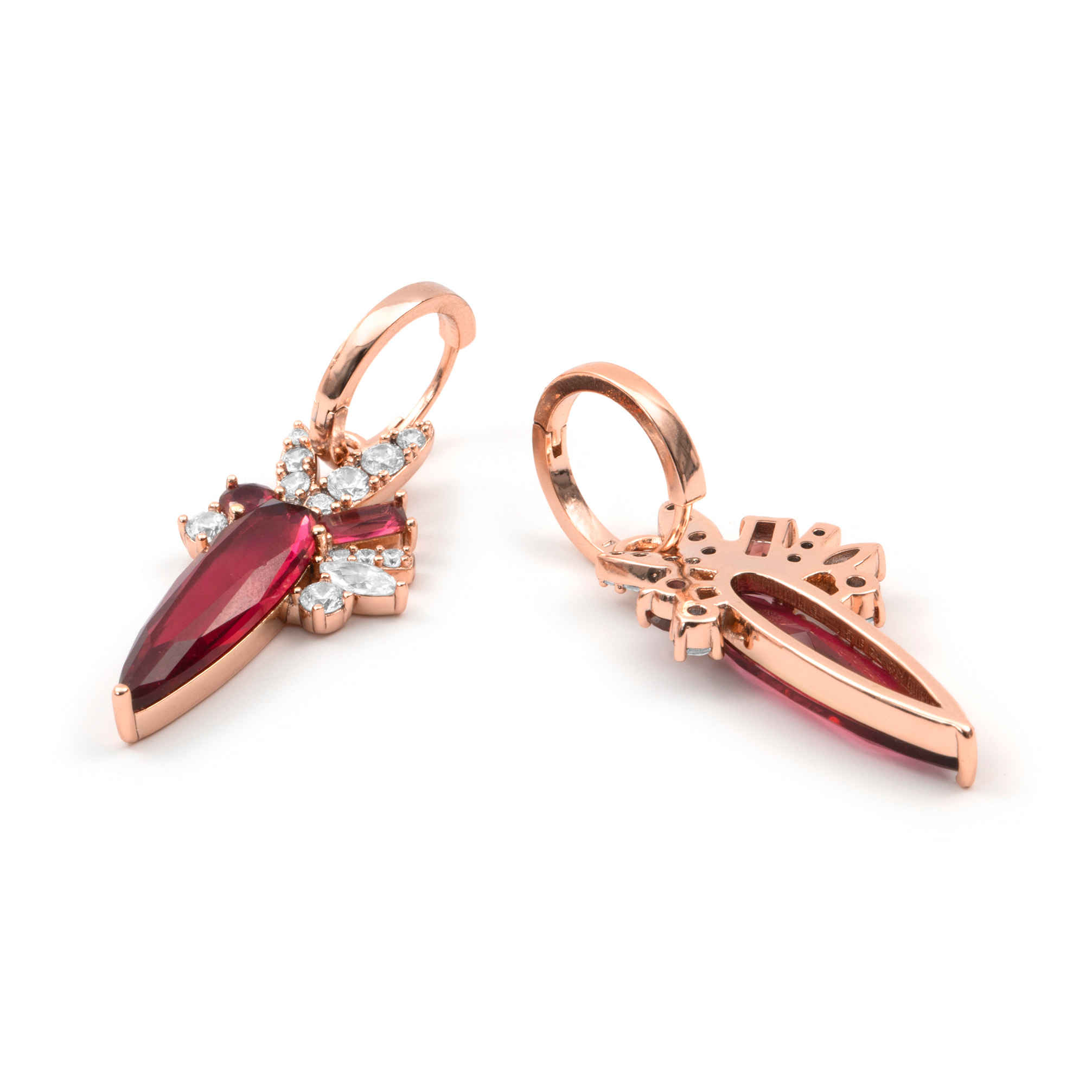 Pendientes Boys acabado oro rosa 18k