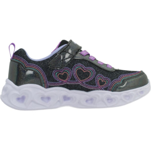 Zapatillas Niña 303736lcs Heart Lights Negro