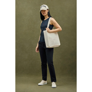 Canotta blu marino slim fit con ricamo Rigby Go