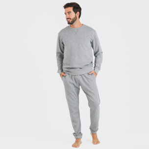 Pantalón largo básico deportivo gris claro