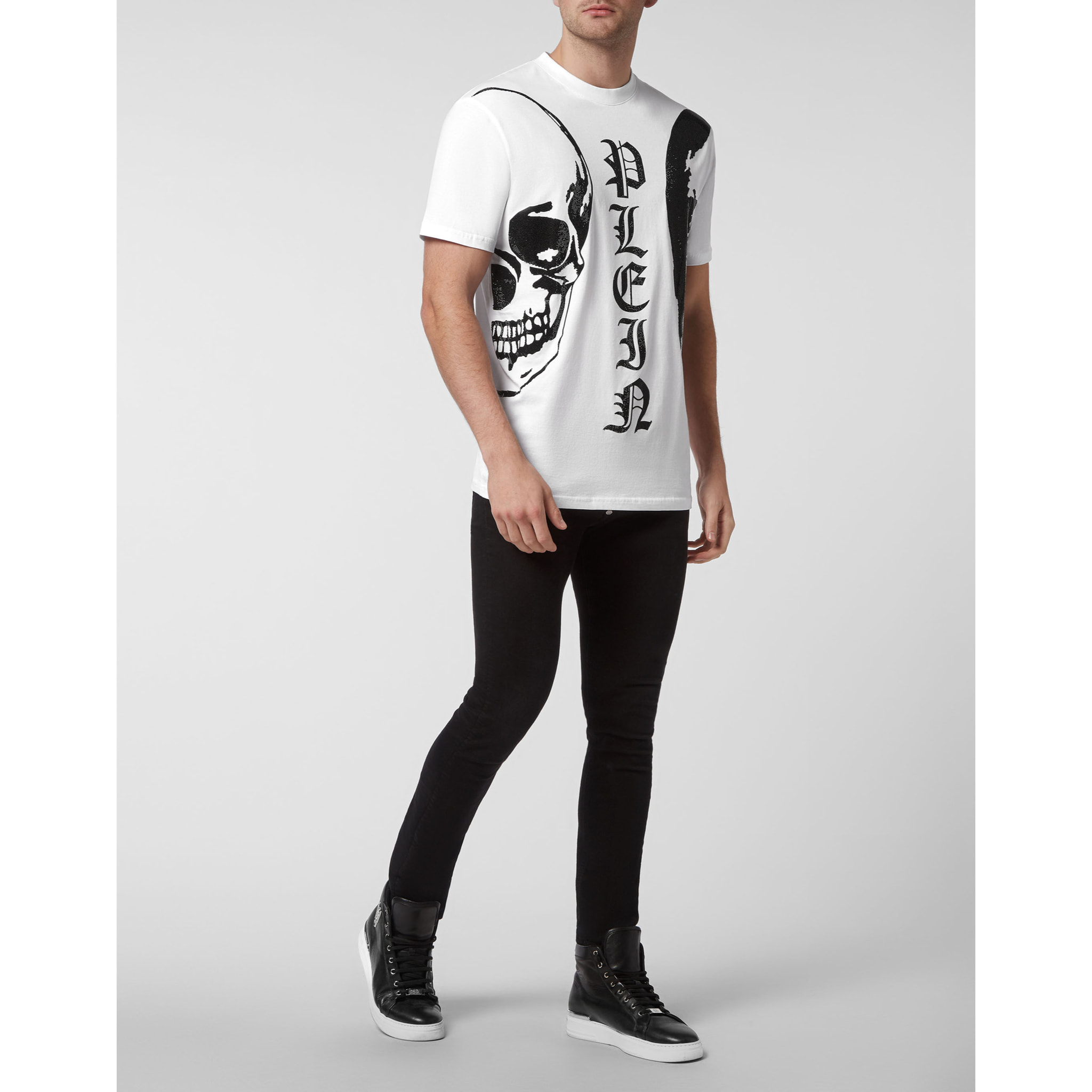 PHILIPP PLEIN Camiseta de cuello redondo y manga corta