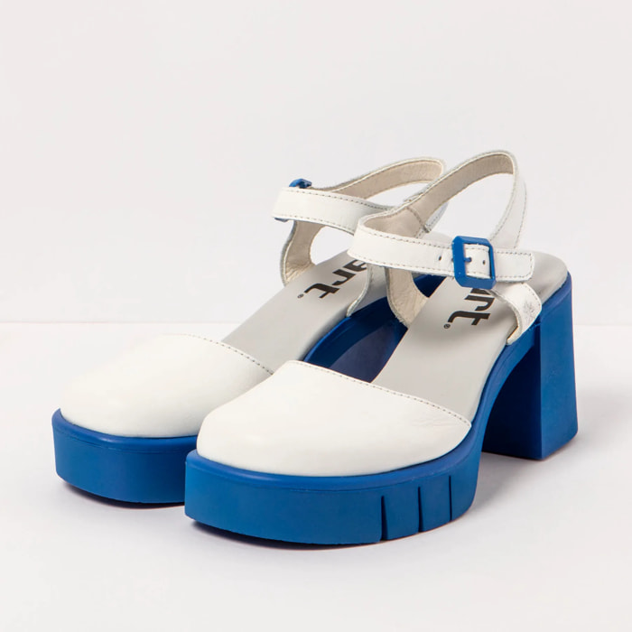 Sandalias con tacón 1991 NAPPA WHITE-BLUE / EIVISSA color White-blue